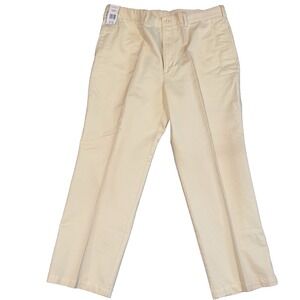 Savane Mens Pants 40x30 Original Khakis Pale Yellow New With Tags